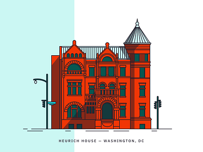 Heurich House dupont circle heurich house illustration line drawing washington dc