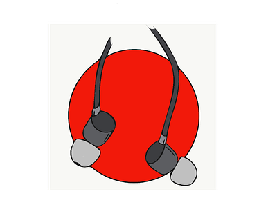 Earphones digital art draw earphones illustration