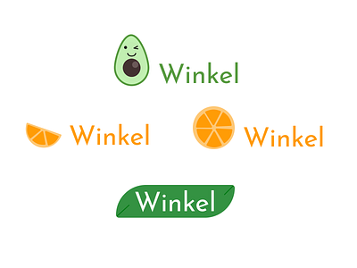 Grocery App Logo Exploration app avocado branding design figma grocery app healthy leaf logo orange ui