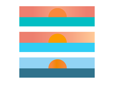 Sea and sun color schemes colors colorscheme design gradients illustration illustrator sea sun