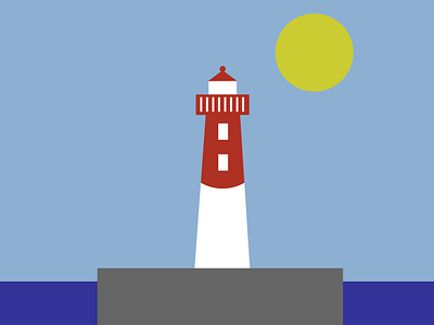 Lighthouse color design illustration illustrator vector weekend