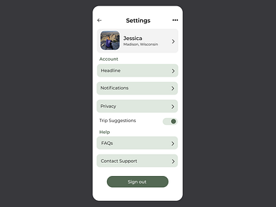 Daily UI 007 Settings app colors dailyui dailyui 007 design figma ui