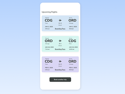 Daily UI 024- Boarding Pass Wallet analogous boardingpasswallet colorscheme daily ui daily ui 024 design figma gradient spacing uifundamentals