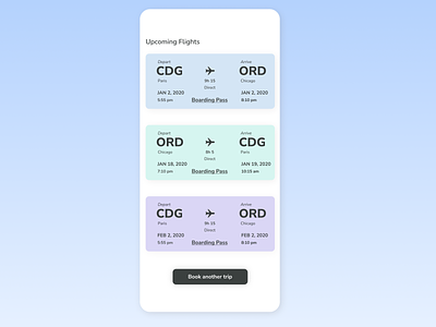 Daily UI 024- Boarding Pass Wallet