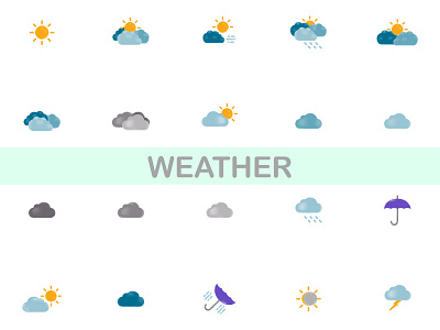 weather icons flat icon illustration ui vector web website