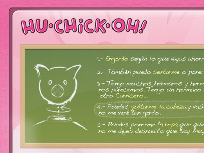 HU·CHICK·OH! concept pink web