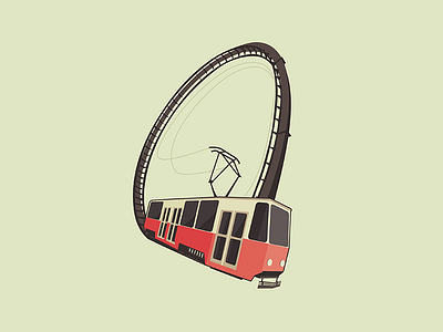 Tram illustration poland tram vector