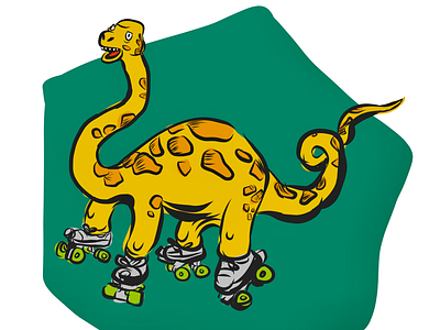 Dino on skates 1