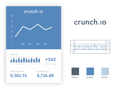 Approved Crunch.io Logo Design / Guidelines analytics brand brand identity branding cloud corporate identity custom logo design design designer freelance designer graphic design identity kairevicius logo logo design logo designer logos logotype paulius statistics