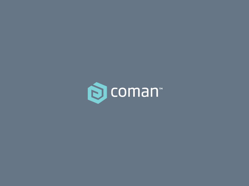 Coman™ Logo Design / Brand Mark box negative corporate space logo identity design brand branding logotype designer logos paulius kairevicius logo designer logo design graphic design corporate identity brand identity custom logo design freelance designer uae dubai trademark