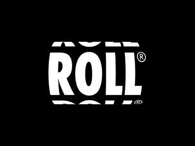 Roll Logo Design 3d animation black bold design dynamic futuristic gif interactive lettering logo minimal modern roll spin startup white wordmark