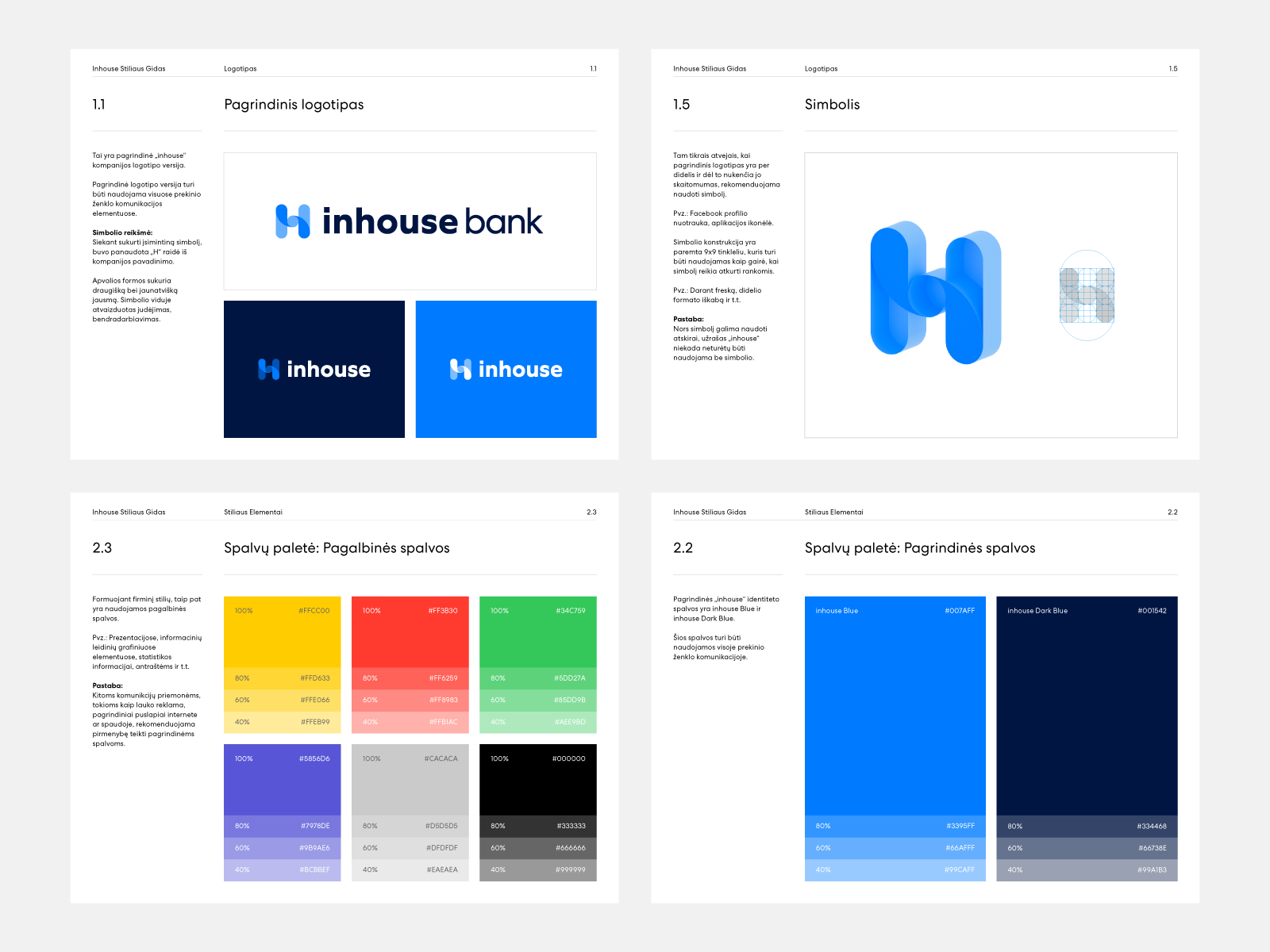 Inhouse Bank Identity Guidelines by Paulius Kairevicius on Dribbble