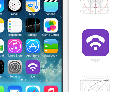 Viber Brand Symbol iOS8 Icon