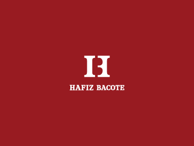Hafiz Bacote concept hb monogram monogram red white