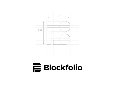 Blockfolio Logo Design bitcoin blockchain blockfolio branding construction crypto cryptocurrency grid guidelines icon logo design rebrand
