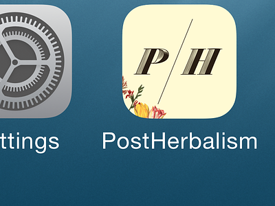 PostHerbalism Process Shot #4 floral icon design ios mellow mockup prototyping springboard typography ui ux
