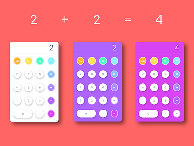 Daily UI #004: Calculator 003 calculator ux color colorful daily ui day 4 flat ui ui design ux design