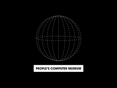 Logo Exploration: People's Computer Museum branding design flat logo monochromatic retro typography