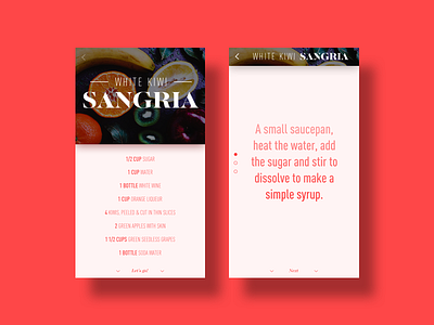 Daily UI #040: Recipe app color daily ui flat gradient photography recipe typography