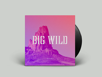 FTR #4: "Invincible," Big Wild album art big wild color cover art display for the record mockup music typography