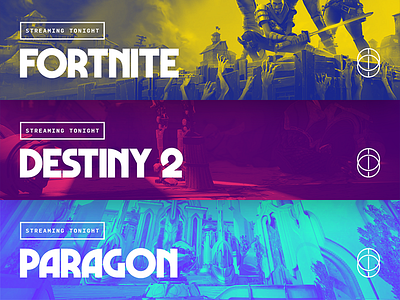 Tonite destiny fortnite gaming identity logo paragon streaming typography