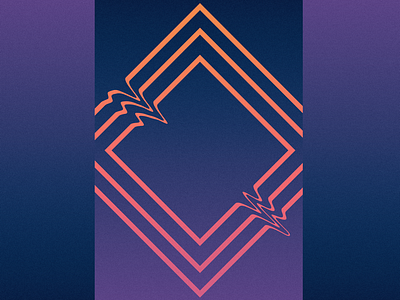 Mall Art abstract geometric gradient neon shapes