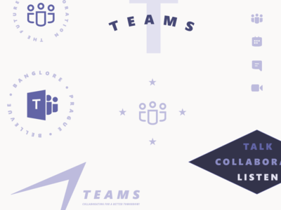 Teams Explorations flat icon illustration lockup logo logotype microsoft stamp travel typography