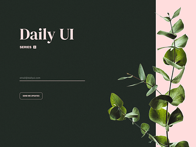 Daily UI / S3 / 001 001 color daily ui flat jewel tones minimal plants typography ui ui design