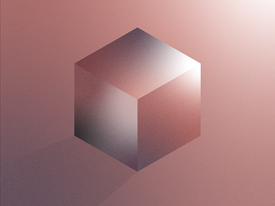 Cube Doodle abstract geometry gradient illustration light minimal soft