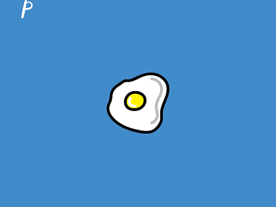 Fried Egg by Yaumil Putra aesthetic cute design egg food fried egg logo simple