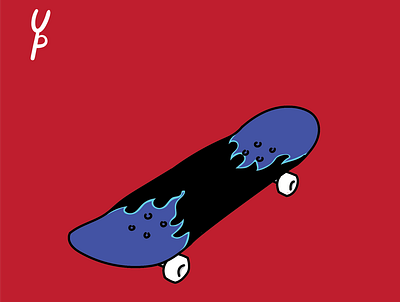 Skateboard by Yaumil Putra aesthetic art artist artwork cute design digital illustration logo simple