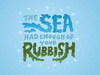 Lettering Vector - The Sea