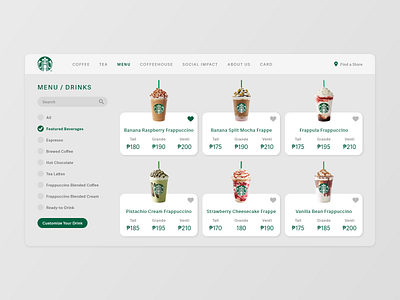 UI Redesign Concept - Starbucks concept ui ui challenge ui design ui design challenge ui ux web design website