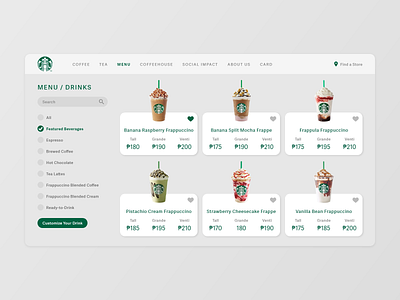 UI Redesign Concept - Starbucks