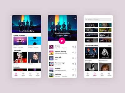 Music App (Light Theme)