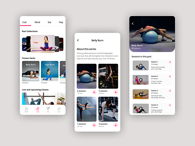 Workout App app design exercise fitness ios training ui ux workout yoga