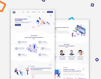 Digital Agency Landing page Design branding design design art developer icon illustration minimal ui ux uxdesign