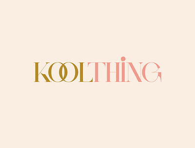 Kool Thing Logotype brand brand identity branding fashion fashion brand logo minimal serif font type typography