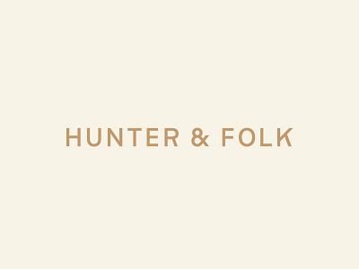 Hunter & Folk Branding ampersand branding interior design logo minimal scandinavian type