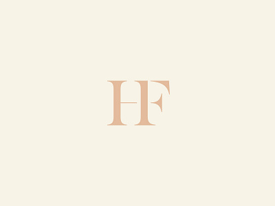 H F Monogram branding emblem geometric icon logo minimal monogram serif type