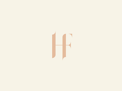 HF Monogram Concept branding emblem f geometric h icon logo minimal monogram serif type