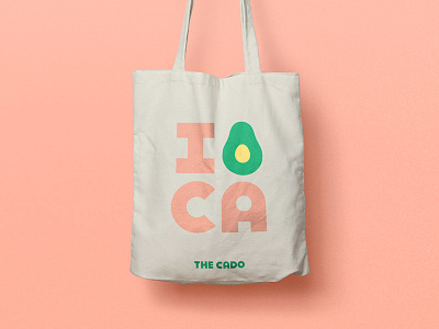 The Cado Tote Bag 70s avocado avocado icon branding california logo minimal retro retro type vintage type
