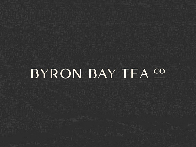 Byron Bay Tea Co. Wordmark brand brand identity branding logo minimal type typography