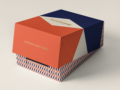 Pastry Box bakery branding logo mid century minimal packaging pattern design typography
