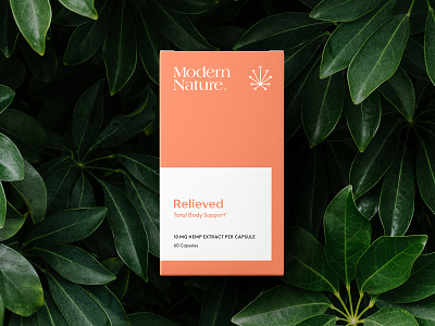 Modern Nature Relieved cannabis branding cannabis logo cannabis packaging cbd hemp logo minimal packaging supplement vitamins