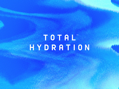 Total Hydration Wordmark blue and white brand brand identity branding halftone logo minimal sports logo supplements texture type typography vitamins
