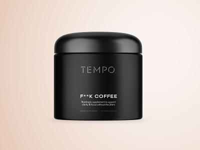 Tempo Nootropic Supplement Packaging brand brand identity branding health logo minimal packaging supplements typography vitamins wellness