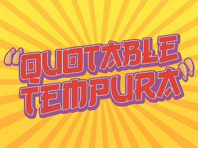 Quotable Tempura branding identity lettering logo logotype quotable shrimp tempura typography wordmark