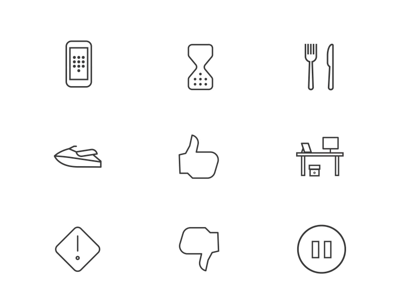 Line Icons 2: The New Batch animated gif icons illustration line simple