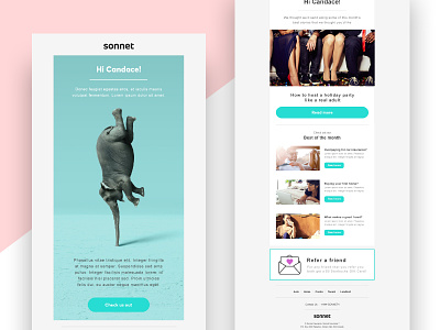Sonnet Email Redesign design email marketing newsletter redesign template